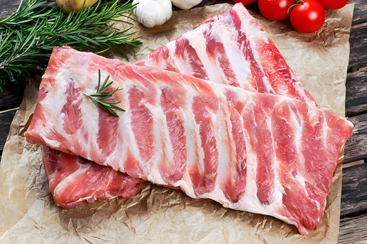 Pork spare ribs $19.99/KG