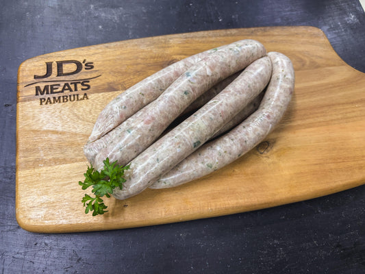 Chicken Herb & Garlic Sausages $22.99/KG