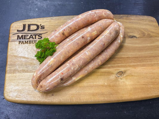 Chicken Chilli & Cheese Sausages $22.99/KG